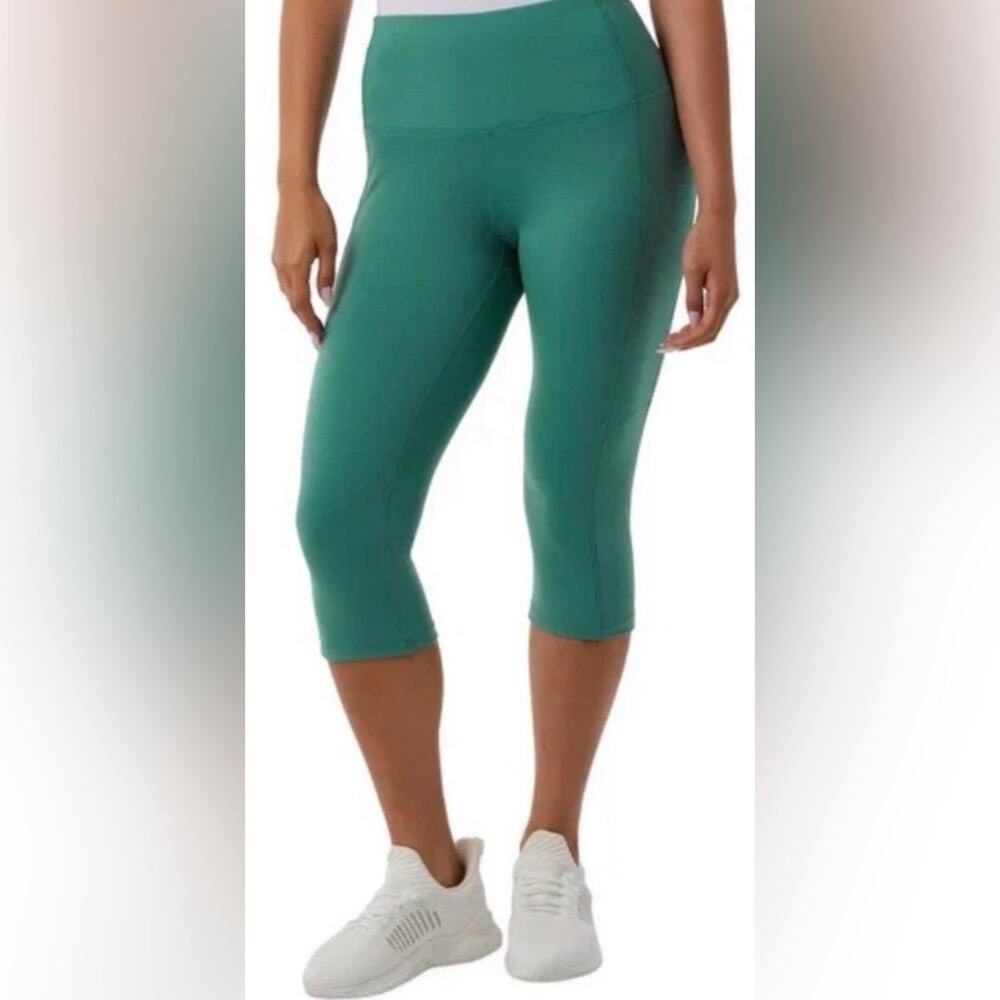 NWT 32 Degrees Green Cropped Leggings XXL